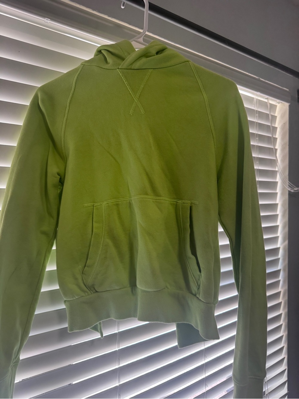 Athleta Neon Lime Hoodie Pullover with open back
